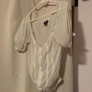 Ultra Flirt Sheer Button Up